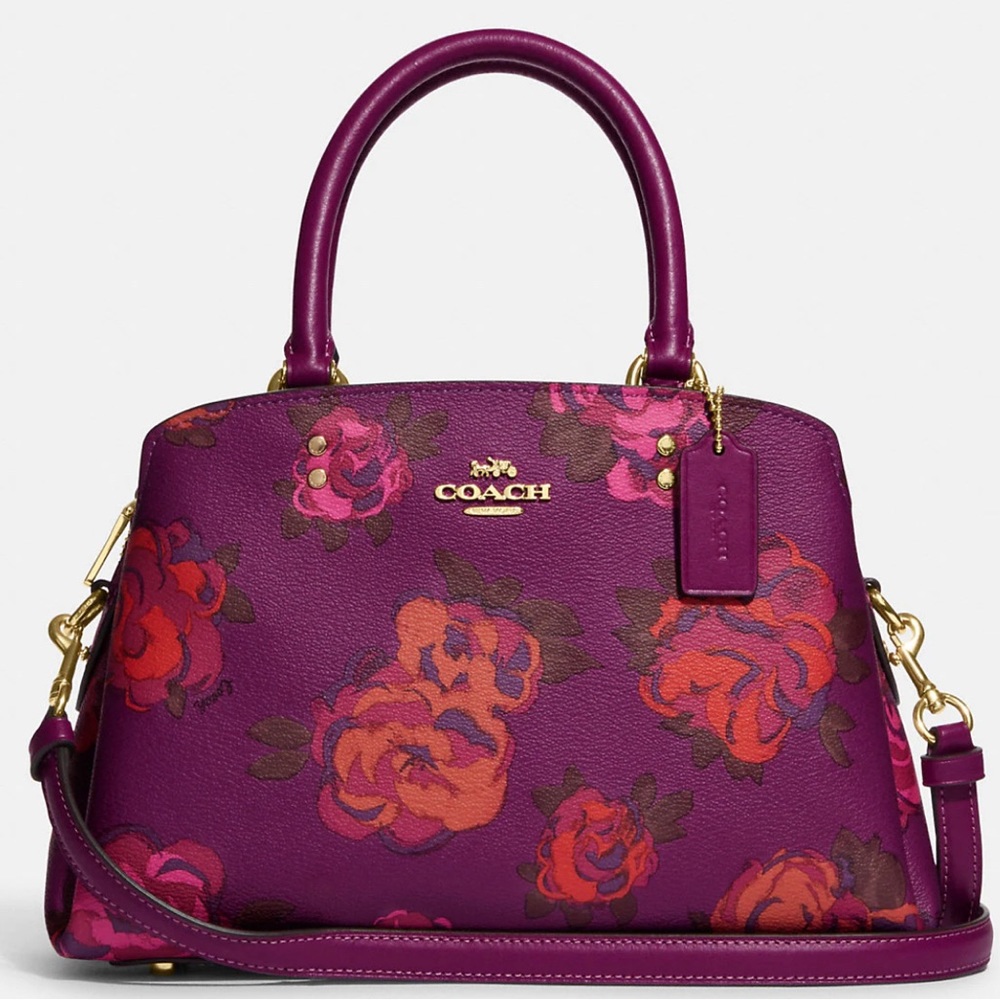 NWT Coach Mini Lillie Carryall With Jumbo Floral Print